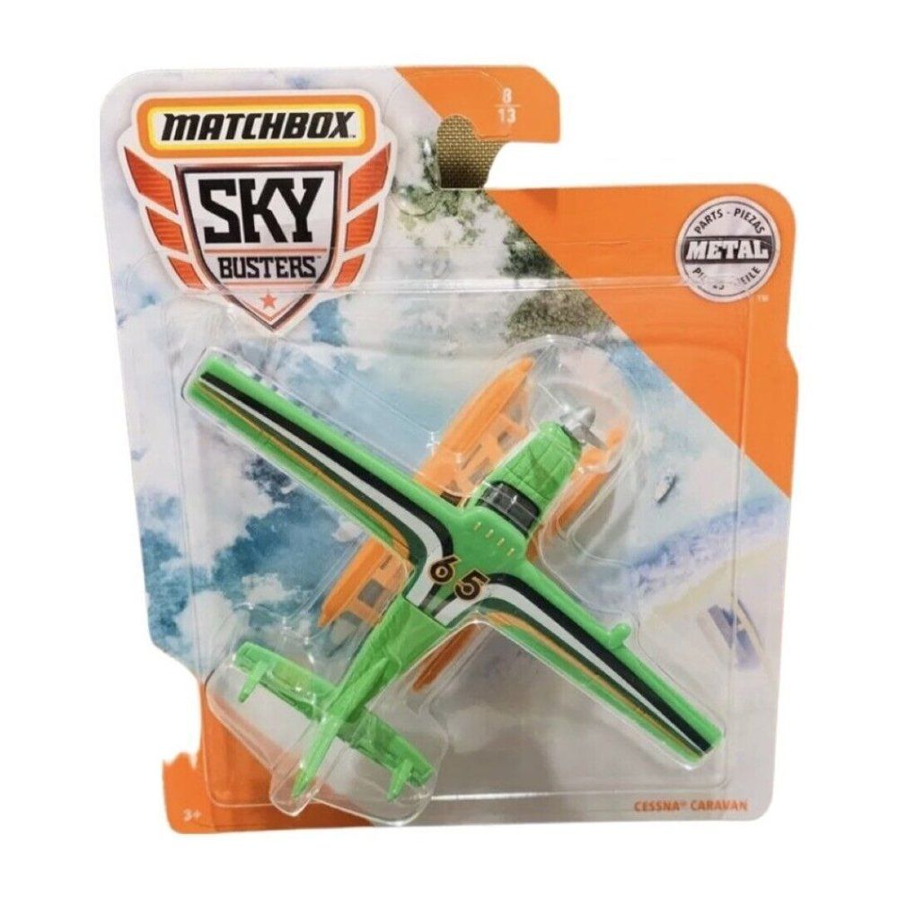 Matchbox 2019 Sky Busters CESSNA CARAVAN Die-Cast Airplane 8/13 SB-6B Green